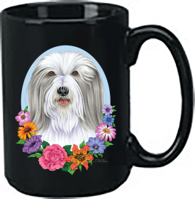 Bearded Collie - Best of Breed Ceramic 15oz Coffee Black Mug