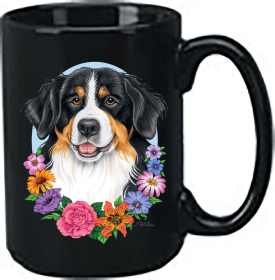 Bernese Mountain Dog - Best of Breed Ceramic 15oz Coffee Black Mug