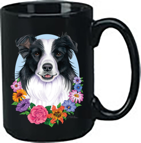 Border Collie - Best of Breed Ceramic 15oz Coffee Black Mug