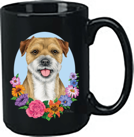 Border Terrier - Best of Breed Ceramic 15oz Coffee Black Mug