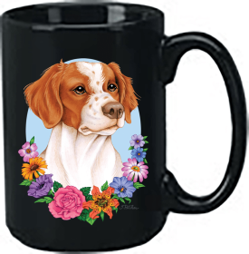 Brittany - Best of Breed Ceramic 15 oz Coffee Black Mug