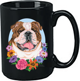 Bulldog - Brindle - Best of Breed Ceramic 15oz Coffee Black Mug