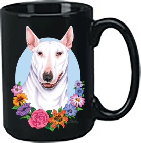 Bull Terrier - White - Best of Breed Ceramic 15oz Coffee Black Mug