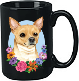 Chihuahua - Tan - Best of Breed Ceramic 15oz Coffee Black Mug