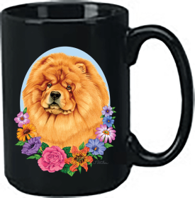 Chow Chow - Best of Breed Ceramic 15oz Coffee Black Mug