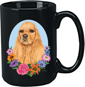 Cocker Spaniel - Buff - Best of Breed Ceramic 15oz Coffee Black Mug