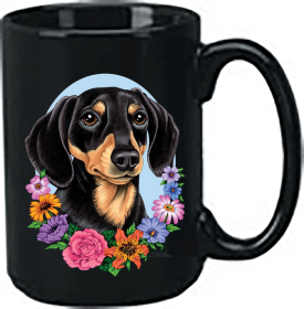 Dachshund - Black and Tan - Best of Breed Ceramic 15oz Coffee Black Mug