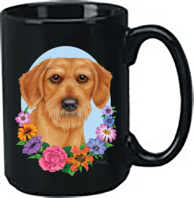 Dachshund - Wirehair - Best of Breed Ceramic 15 oz Coffee Black Mug