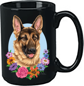 German Shepherd - Best of Breed Ceramic 15oz Coffee Black Mug