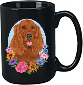 Irish Setter - Best of Breed Ceramic 15oz Coffee Black Mug