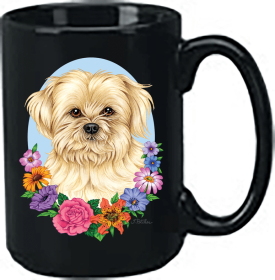 Lhasa Apso - Best of Breed Ceramic 15oz Coffee Black Mug