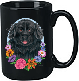 Newfoundland - Best of Breed Ceramic 15oz Coffee Black Mug