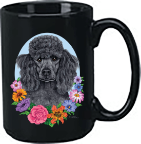 Poodle - Black - Best of Breed Ceramic 15oz Coffee Black Mug