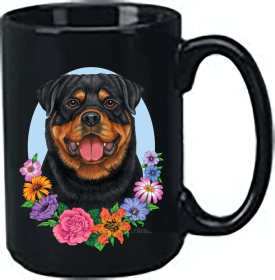 Rottweiler - Best of Breed Ceramic 15oz Coffee Black Mug