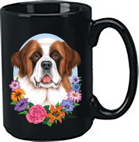 Saint Bernard - Best of Breed Ceramic 15oz Coffee Black Mug