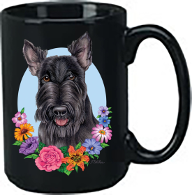 Scottish Terrier/Scottie - Best of Breed Ceramic 15oz Coffee Black Mug