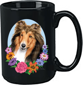 Sheltie - Sable - Best of Breed Ceramic 15oz Coffee Black Mug