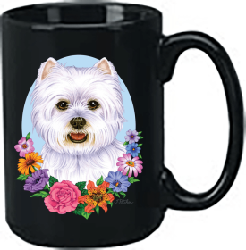 West Highland White Terrier Best of Breed Ceramic 15oz Coffee Black Mug