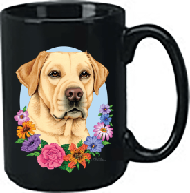 Labrador Retriever - Yellow - Best of Breed Ceramic 15oz Coffee Black Mug