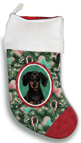 Dachshund -  Black and Tan - Best of Breed Christmas Stocking