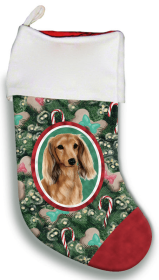 Dachshund - Longhaired - Cream - Best of Breed Christmas Stocking