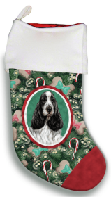 English Cocker Spaniel - Black and White  - Best of Breed Christmas Stocking