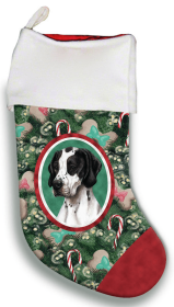 English Pointer - Black and White  - Best of Breed Christmas Stocking