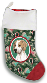 English Pointer - Lemon and White  - Best of Breed Christmas Stocking