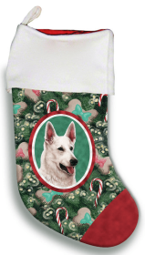 German Shepherd - White - Best of Breed Christmas Stocking