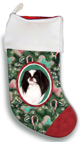 Japanese Chin - Black and White - Best of Breed Christmas Stocking