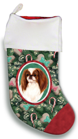 Japanese Chin - Red and White - Best of Breed Christmas Stocking