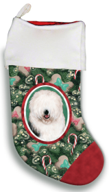 Old English Sheepdog- Best of Breed Christmas Stocking