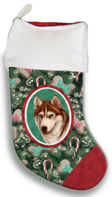 Siberian Husky - Red (Blue Eyes)- Best of Breed Christmas Stocking