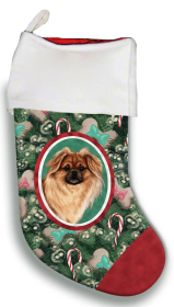 Tibetan Spaniel - Red and White- Best of Breed Christmas Stocking