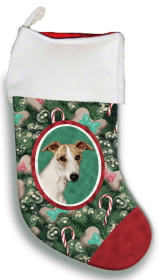 Whippet - Fawn and White- Best of Breed Christmas Stocking