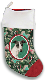 Whippet - Blue and White- Best of Breed Christmas Stocking