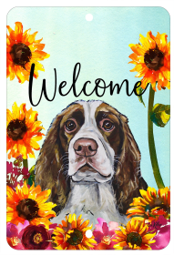 Springer Spaniel - Liver - HHS Welcome Indoor/Outdoor Aluminum Sign