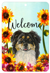 Border Collie - HHS Welcome Indoor/Outdoor Aluminum Sign