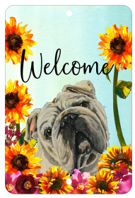 English Bulldog - HHS Welcome Indoor/Outdoor Aluminum Sign