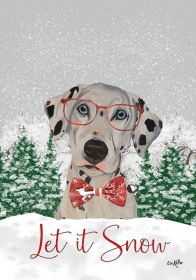 Dalmatian - Hippie Hound Studios Christmas House Flags