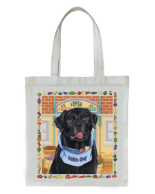 Labrador Retriever - Black - Tomoyo Pitcher   Dog Breed Tote Bag