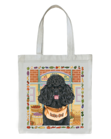 Poodle  Black - Tomoyo Pitcher   Dog Breed Tote Bag