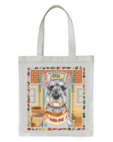 Schnauzer Grey Cropped - Tomoyo Pitcher   Dog Breed Tote Bag