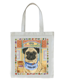 Pug Fawn - Tomoyo Pitcher   Dog Breed Tote Bag