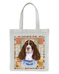 Springer Spaniel - Liver and White - Tomoyo Pitcher   Dog Breed Tote Bag