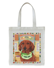 Dachshund Red - Tomoyo Pitcher   Dog Breed Tote Bag