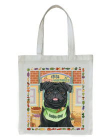 Pug Black - Tomoyo Pitcher   Dog Breed Tote Bag