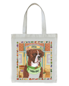 Boxer Brindle Uncropped - Tomoyo Pitcher   Dog Breed Tote Bag