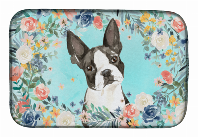 Boston Terrier Dish Drying Mat