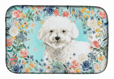 Bichon Frise Dish Drying Mat